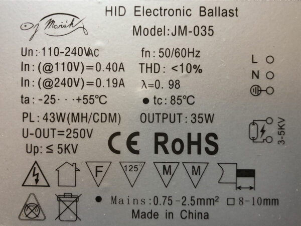 Elektronický předřadník JML-35